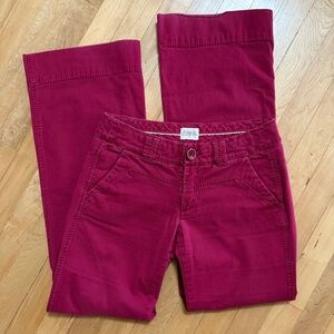 Anthropologie Cidra Burgundy Red Low Rise Boot Cut Jeans Size 4